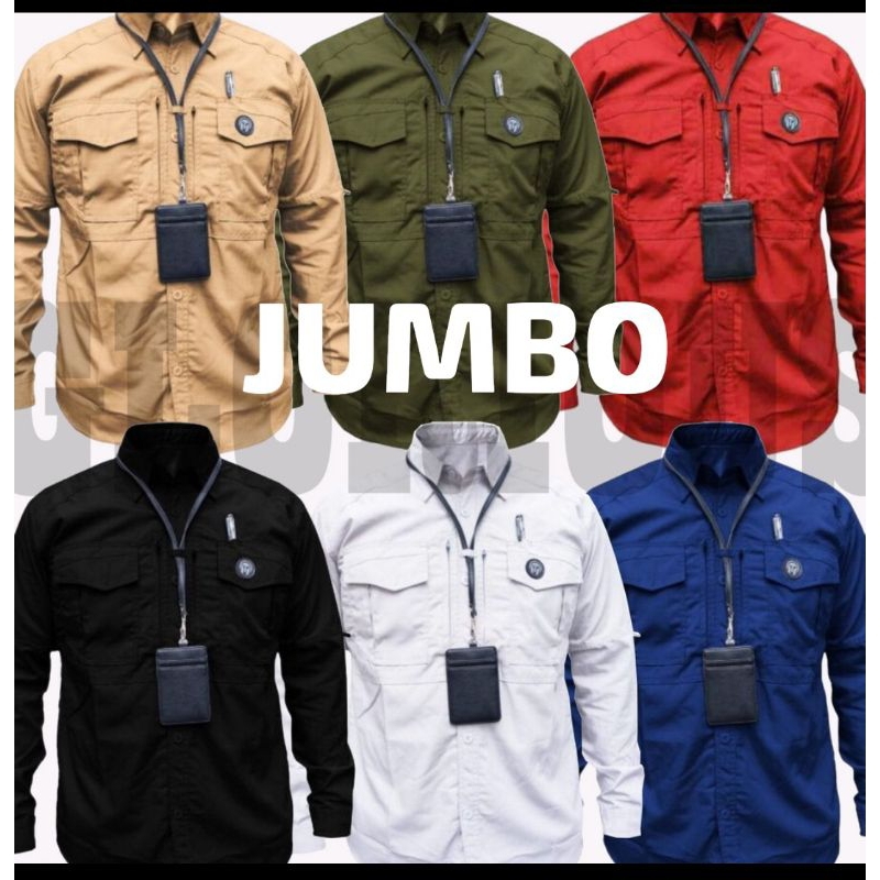 Kemeja M - TAC/ kemeja lapangan / kemeja Reskrim JUMBO tangan panjang