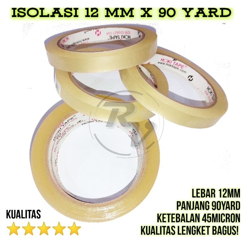 

Isolasi 12mm x 90yard / Selotip 12 mm / Plester 12 mm x 90 yard BENING