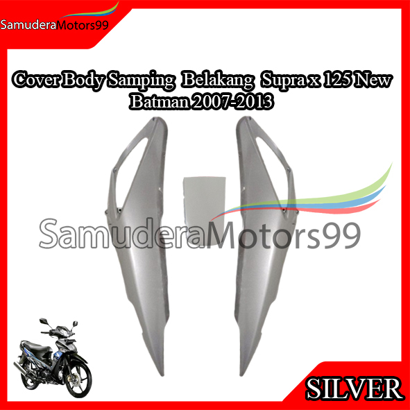 Cover Body Samping  Belakang  Supra x 125 New Batman 2007-2013 silver