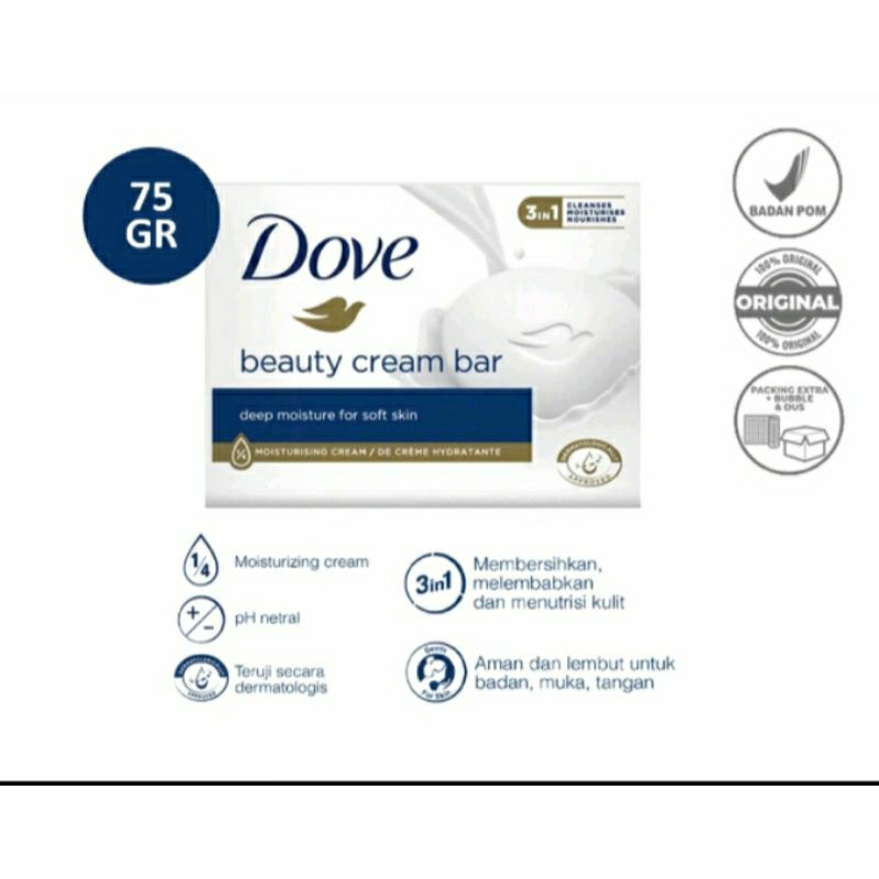 DOVE  BEAUTY BAR SOAP 75gr || DOVE SABUN BATANG ||  DOVE BEAUTY