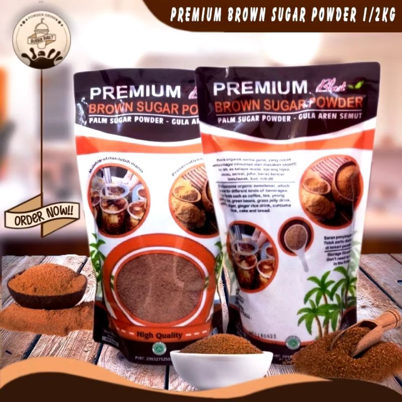 

Gula Aren Semut Bubuk Premium Brown Sugar Powder 500g Pouch