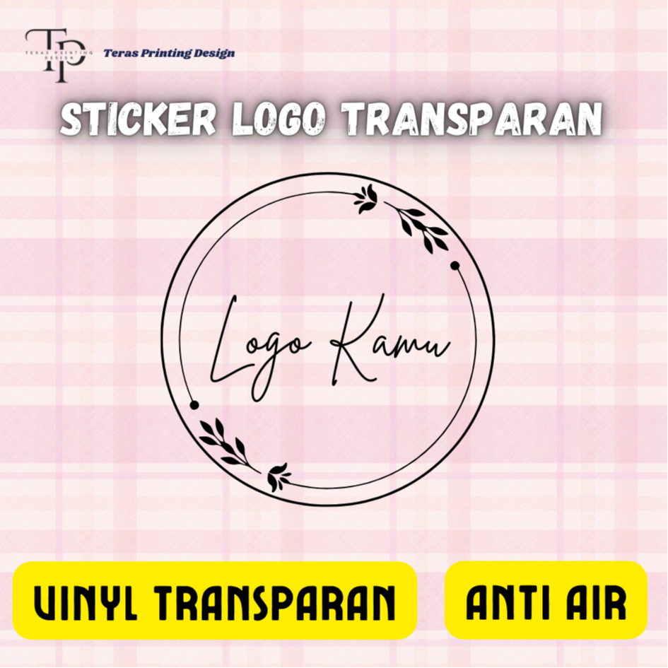 

Cetak Stiker Custom Transparan Vinyl Waterproof Anti Air