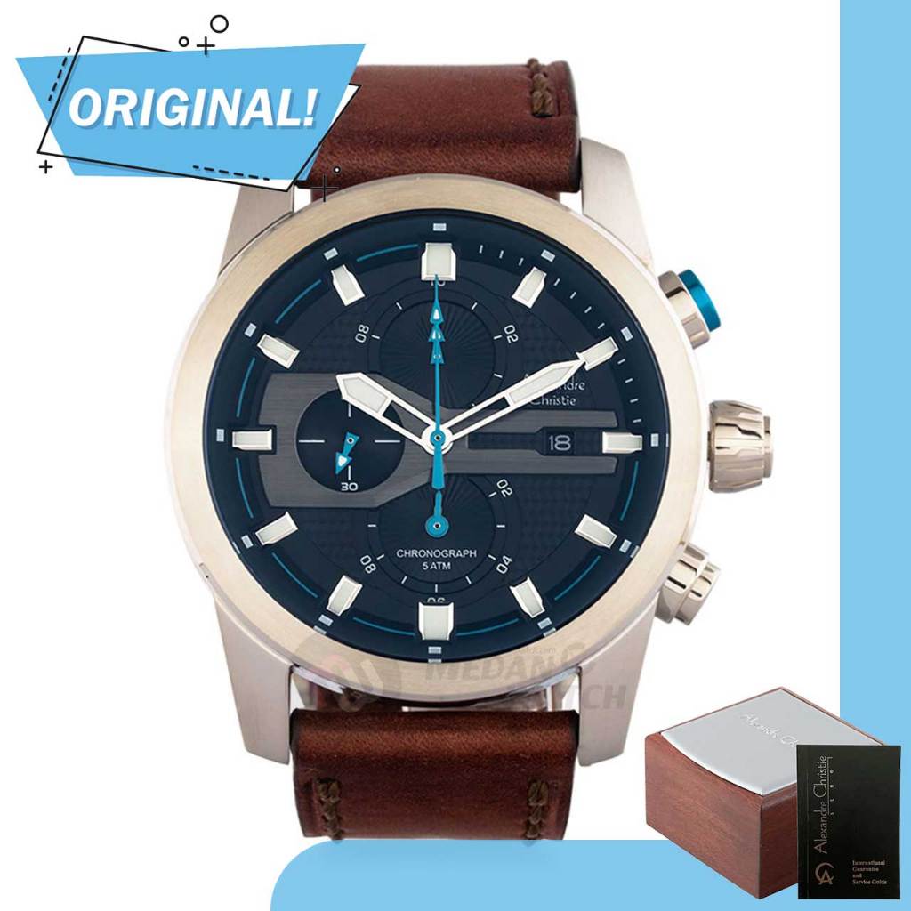 Jam Tangan Pria Analog Alexandre Christie 6562MC AC6562 AC 6562 MC 6562 MCLSSBABU Original Garansi R
