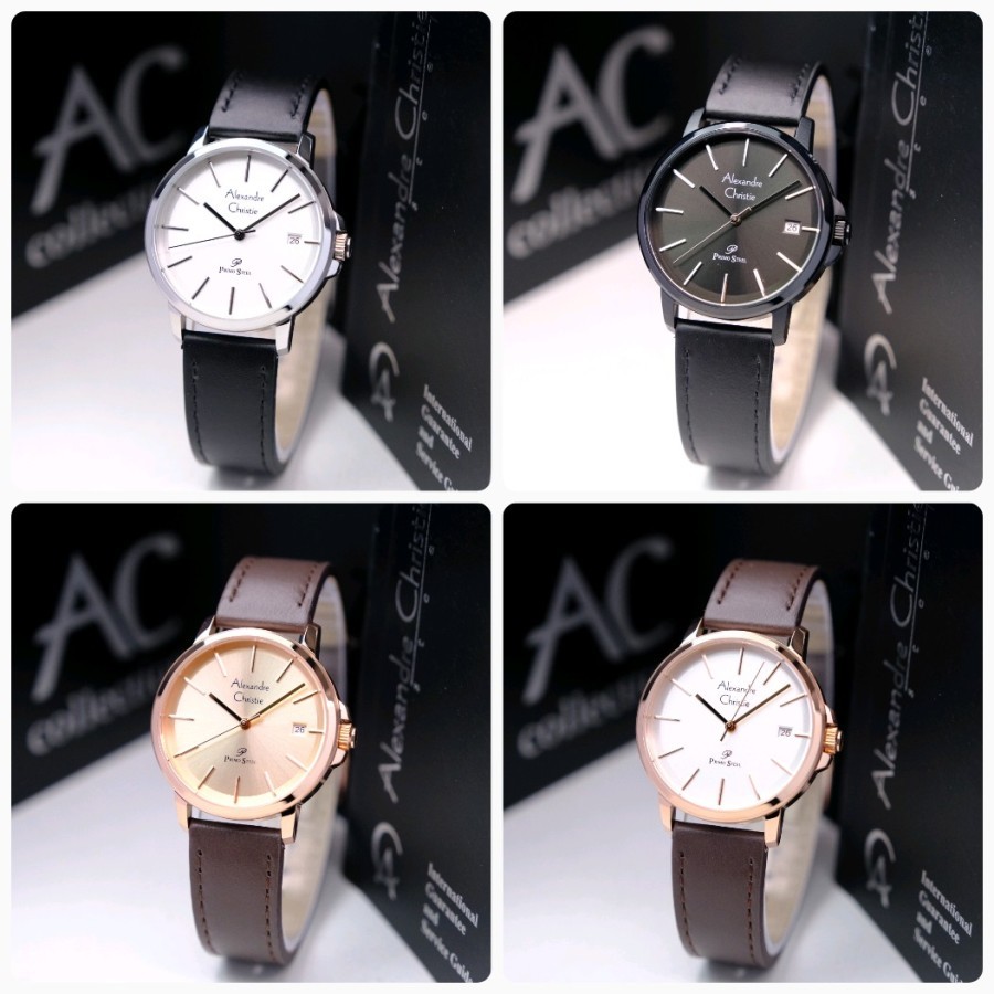 JAM TANGAN WANITA ALEXANDRE CHRISTIE AC 1032 AC1032 LEATHER ORIGINAL