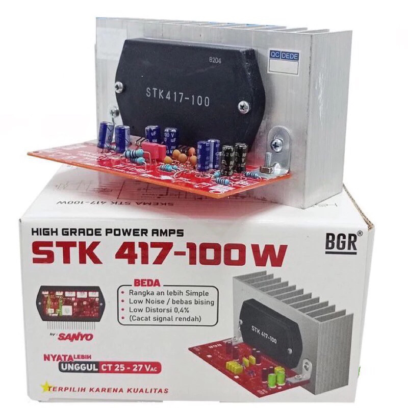 KIT POWER AMPLIFIER STK 417-100 SANYO MINI SIZE AMPLIFIER BELL BGR
