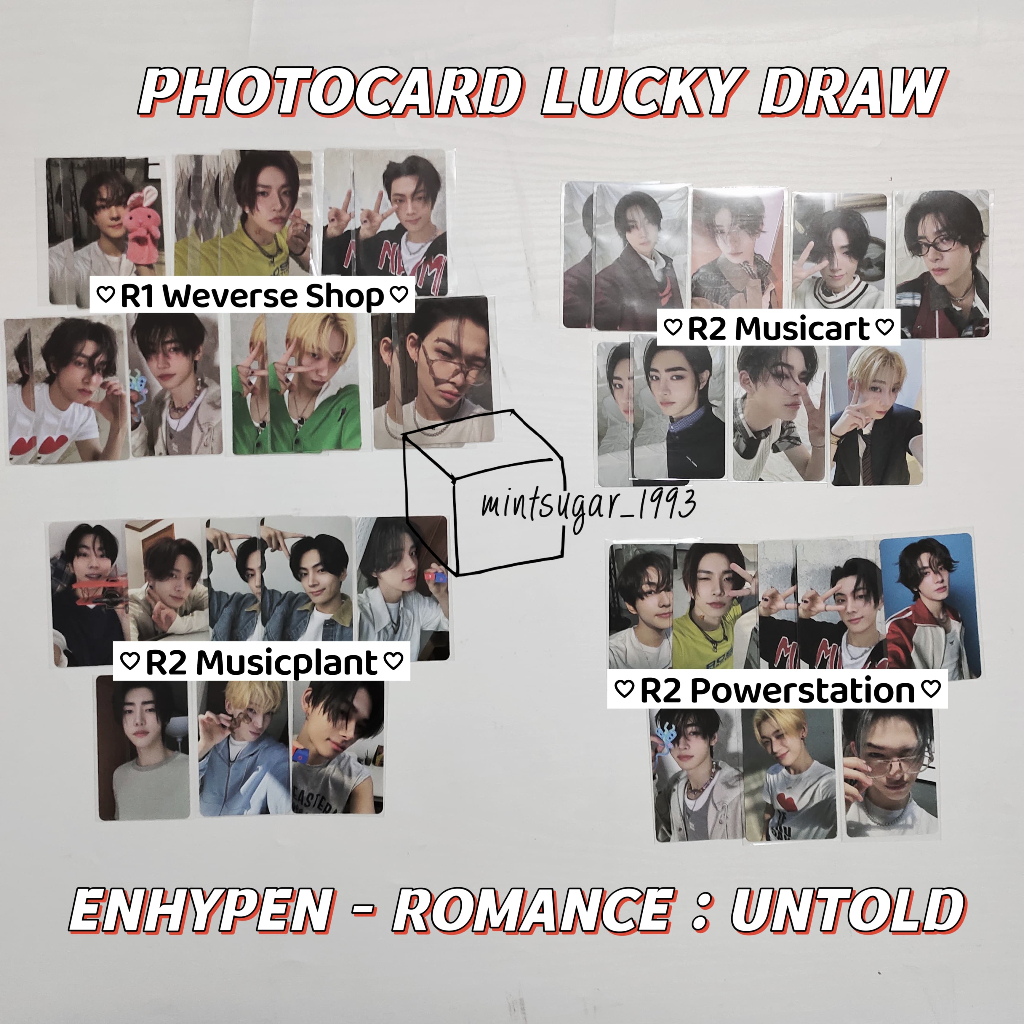 [ READY STOCK OFFICIAL NEW ] SHARING LUCKY DRAW R1 & R2 ENHYPEN - 2nd Album [ ROMANCE : UNTOLD ] YOU