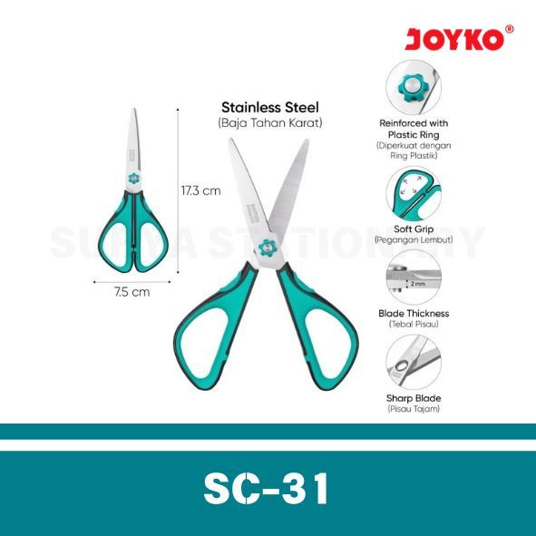 

(Pcs)Gunting Joyko SC-31 / Scissors Joyko SC-31