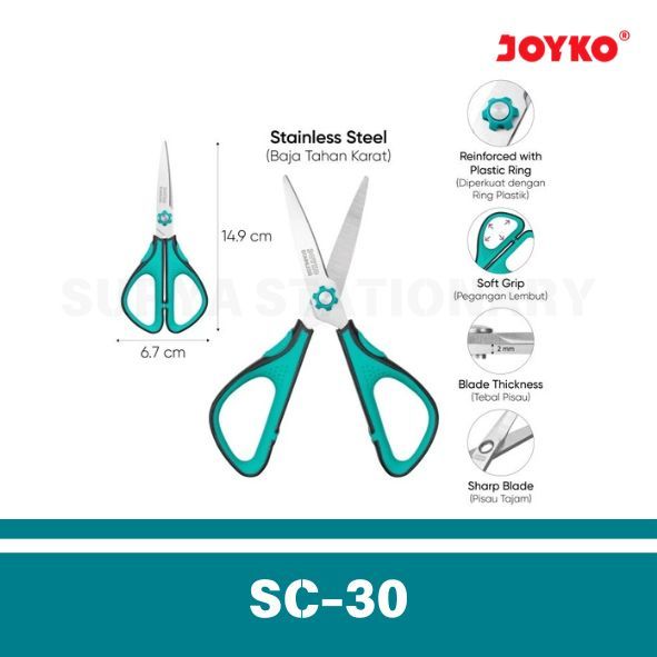 

(2 PCS) Gunting Joyko SC-30 / Scissors Joyko SC-30