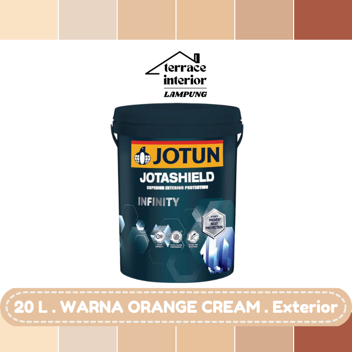 Cat Tembok Jotashield Infinity Exterior Jotun warna Orange Cream 20 L