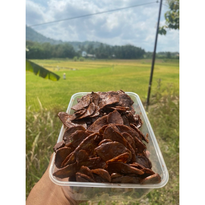 

keripik pisang coklat lumer rasa coklat
