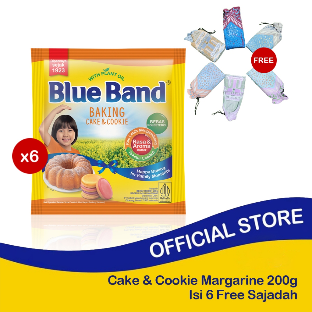 

Blue Band Cake & Cookie 200gr 6pcs Free Sajadah