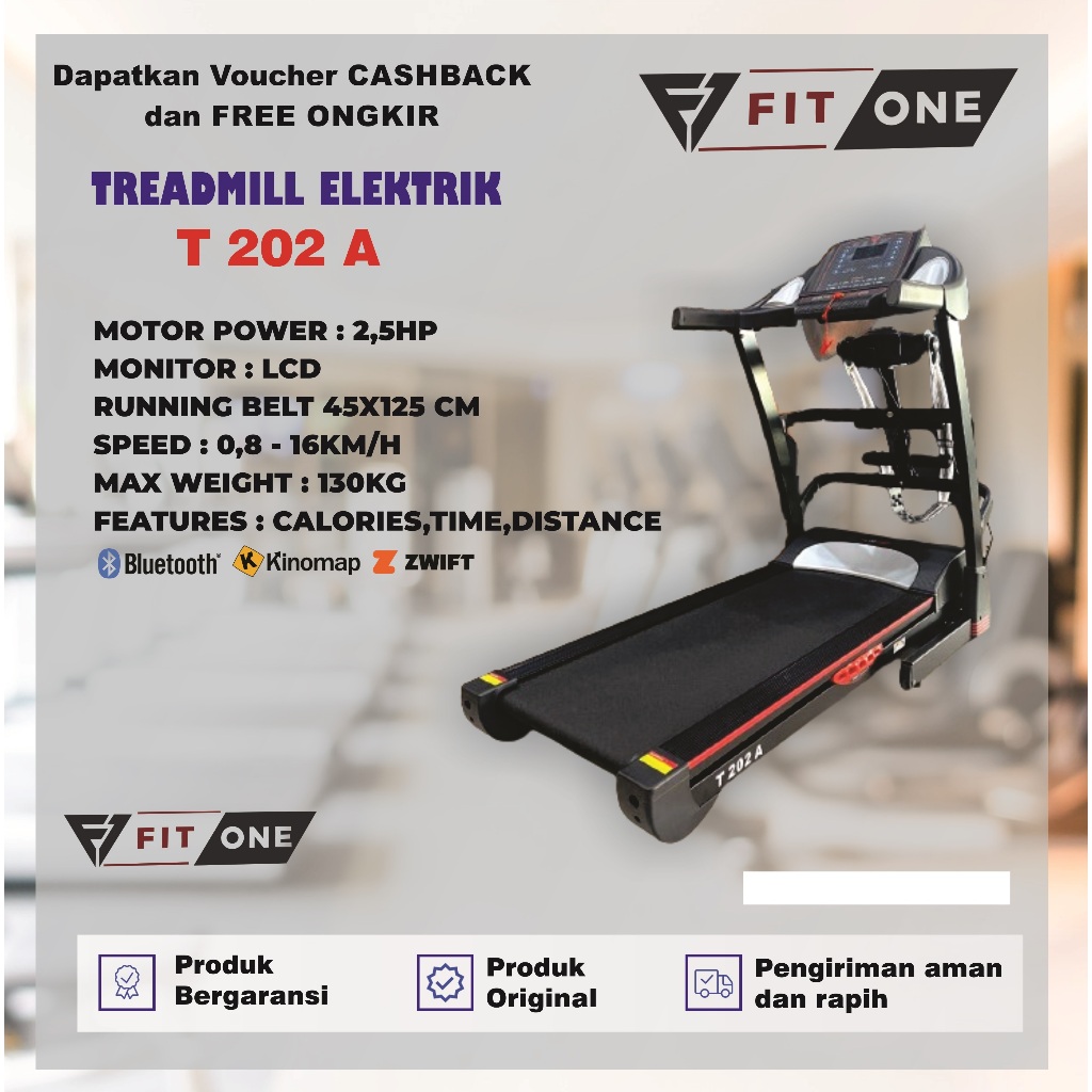 Alat Treadmill Lari Fitone Treadmill Rumahan T202A