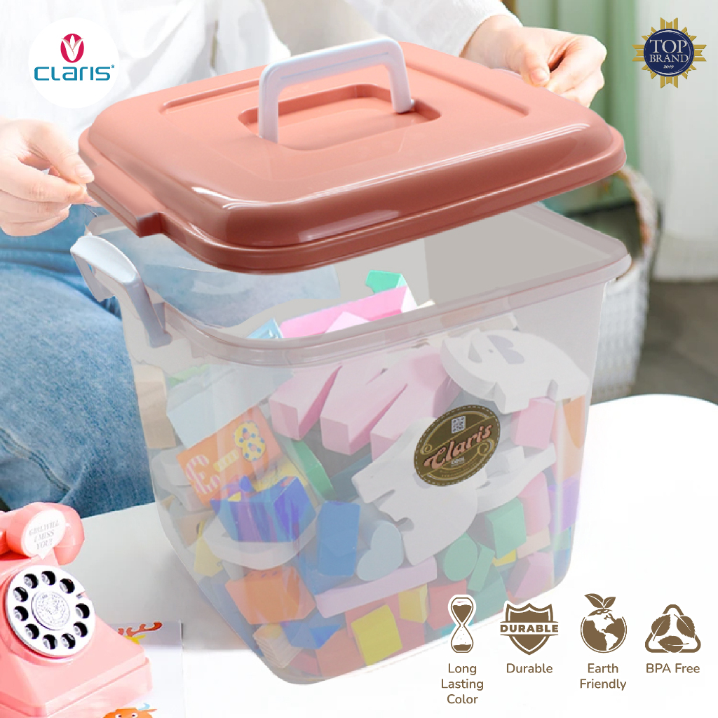 Claris Container Box Q-bic / Kotak Penyimpanan / Wadah 24 Liter 1057