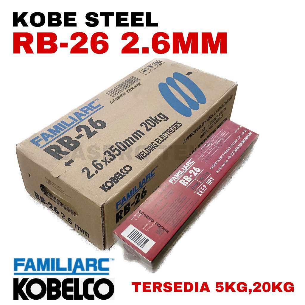 Kawat Las KOBE RB-26 2.6mm E6013 KOBELCO RB26 2,6mm