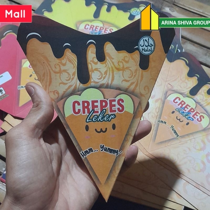 

100 LEMBAR KEMASAN CREPES JUMBO FULL DESAIN 4D SUPER QUALITY | KERTAS KREPES CRISPY HIGH QUALITY | BOX LEKKER WAFFLE CROFFLE MURAH PRODUK TERBARU | TOKO KEMASAN ONLINE | TOKO ANEKA KEMASAN OFFICIAL | ARINA SHIVA GROUP | SHIVACORP 2131