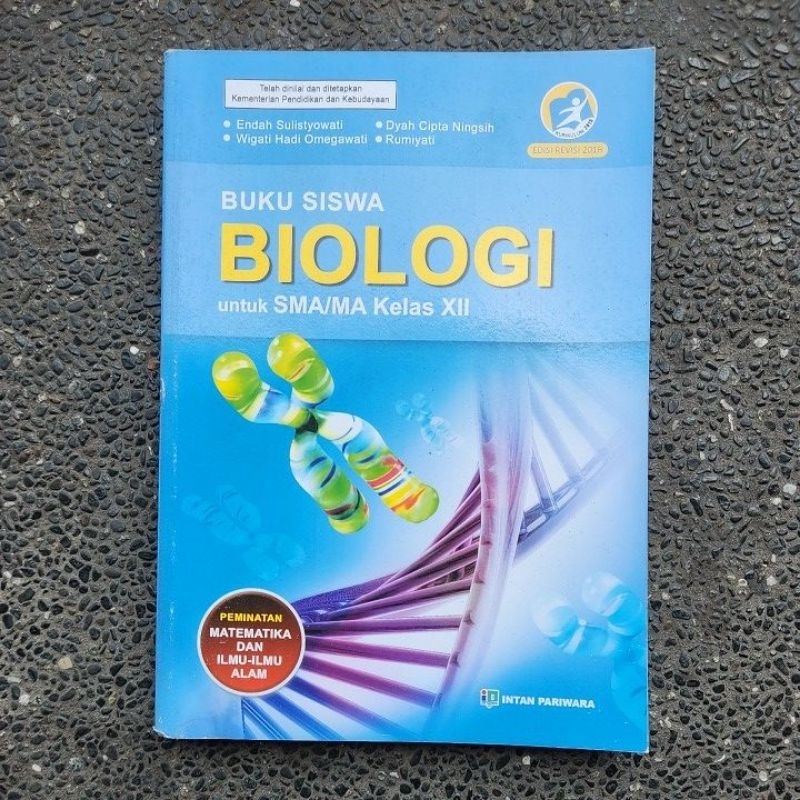 Buku Siswa Biologi Sma Kelas 12 Revisi Kurikulum 13 New Original Intan