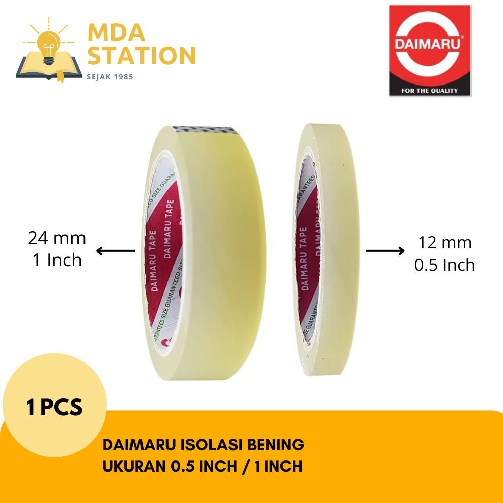 

DAIMARU Isolasi Solatip 12mm (0.5 inch) / 24 mm (1 inch) (SATUAN) | MDA STATION