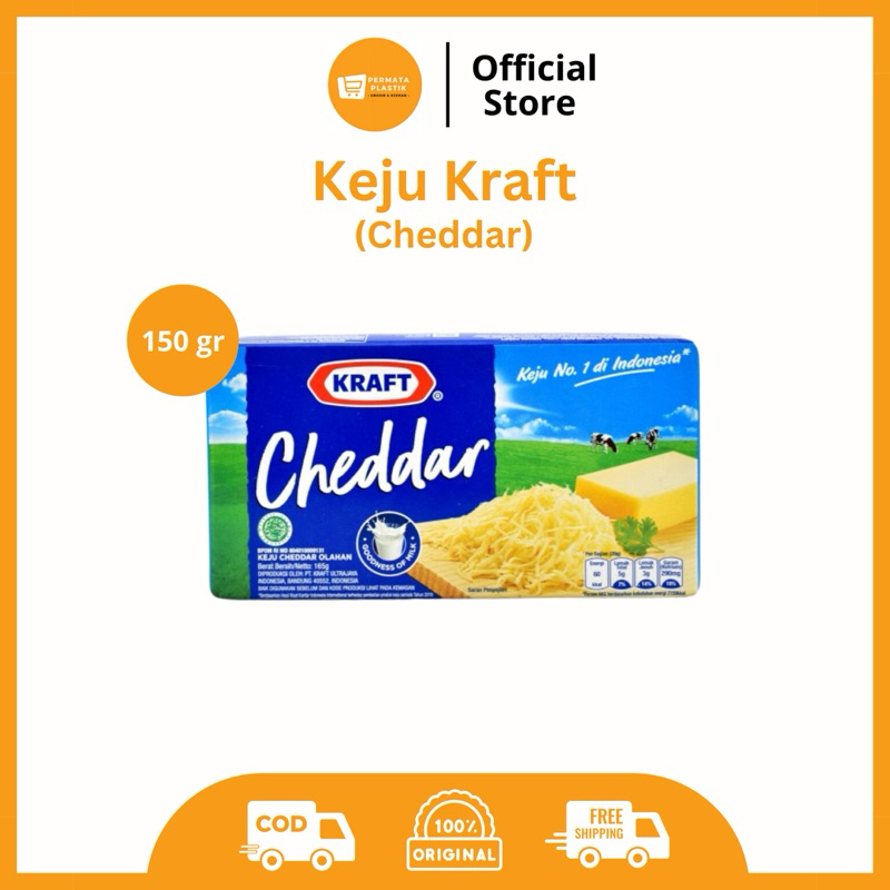 

Keju Kraft Cheddar Serbaguna 150 gr