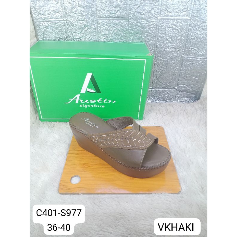 sandal wedges wanita Austin S977