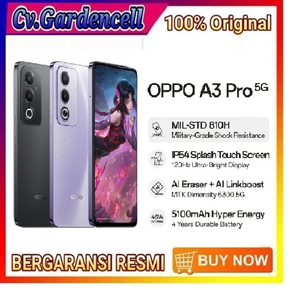 Oppo A3 Pro 5G Ram 8/256Gb Garansi Resmi