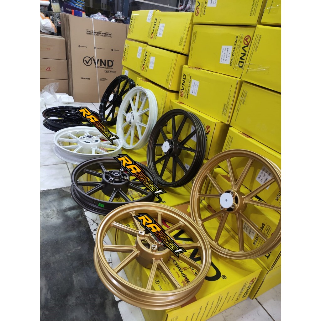 VELG RACING VND N10 Copy Daytona NINJA R/SS | NINJA RR/KRR Uk Depan 185x17 Belakang 250x17 ORIGINAL 