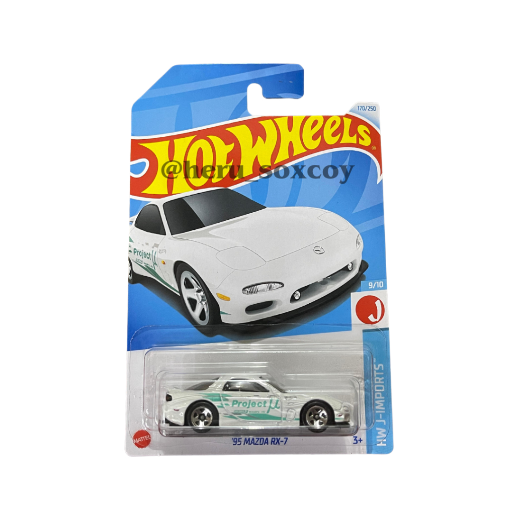 J24 - HOTWHEELS HOT WHEELS '95 MAZDA RX-7 PUTIH