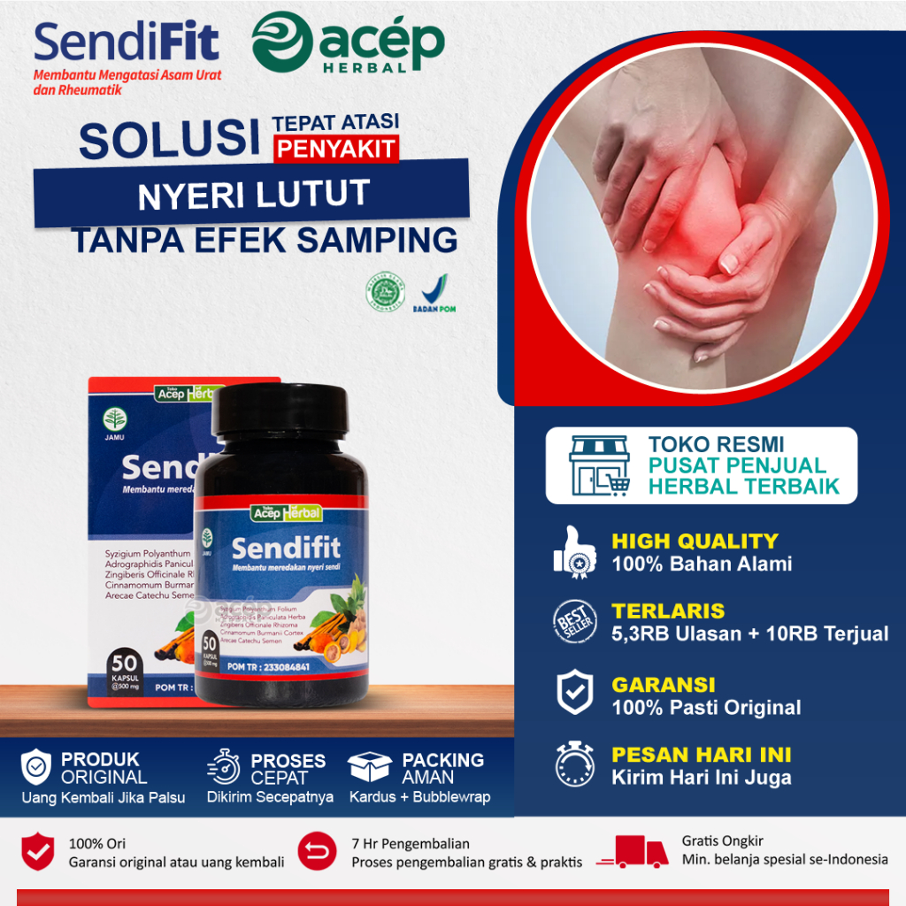 Obat Nyeri Lutut Osteoartritis Lutut Sakit Saat Di Tekuk Lutut Berbunyi Nyeri Sendi - SENDIFIT