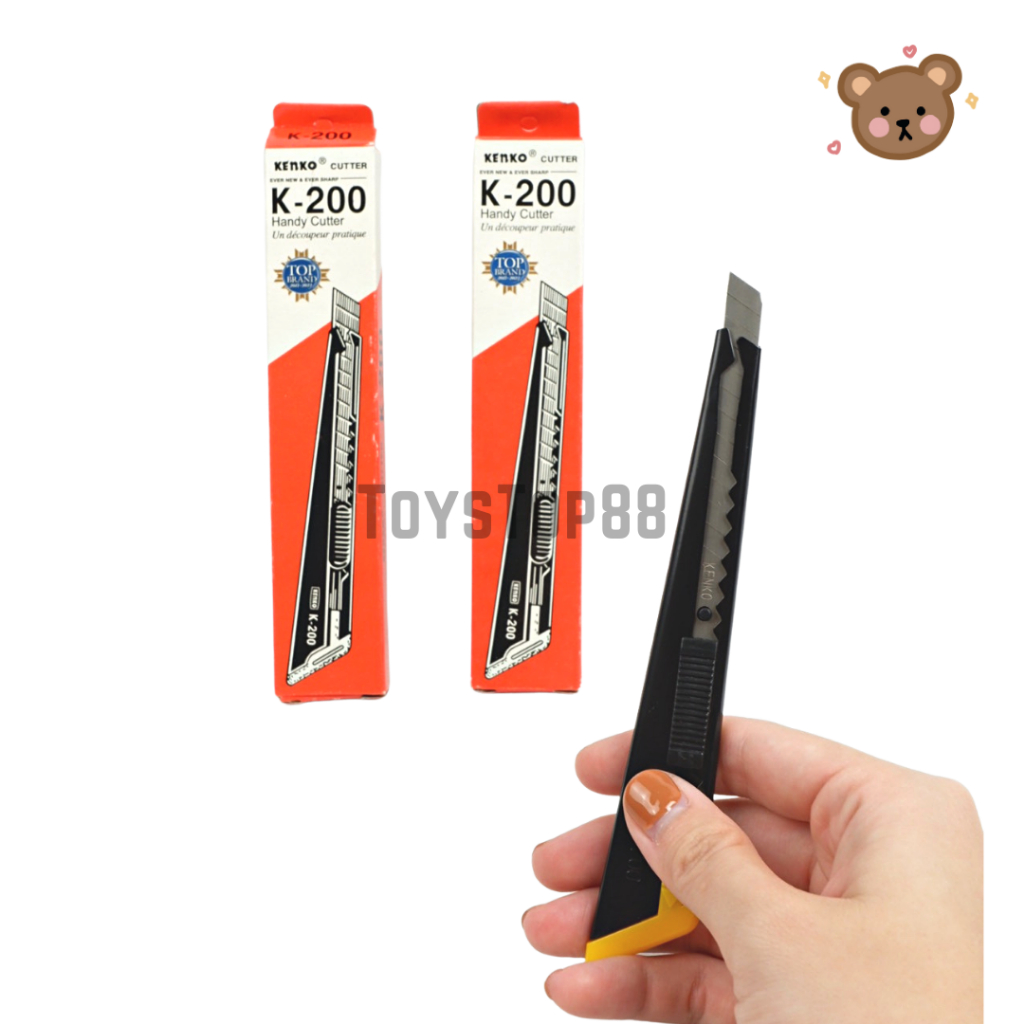 

Cutter Kecil Kenko K-200 K200 - Pisau Kater Pemotong Kertas Warna Hitam