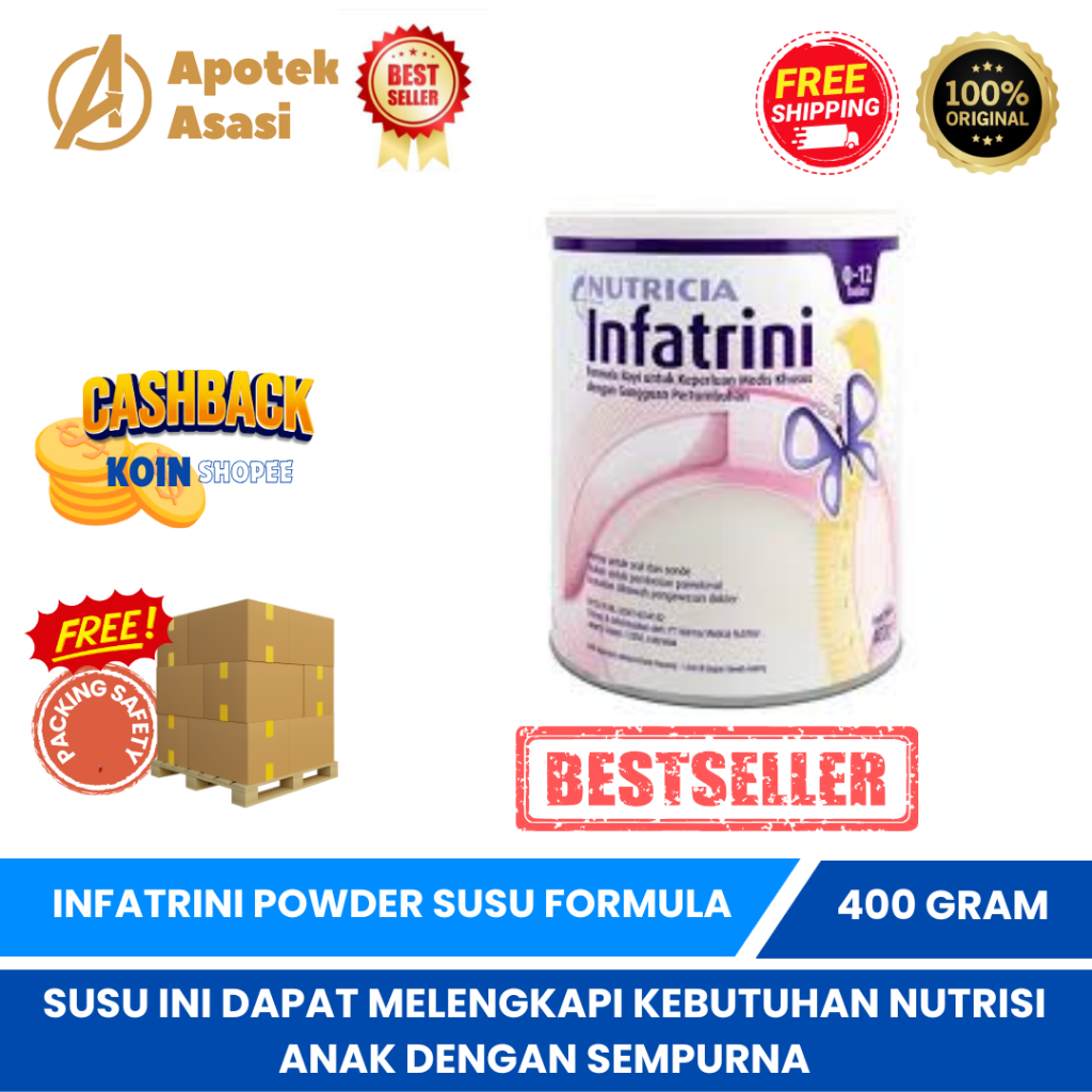 

Infatrini Powder Susu Formula Gangguan Pertumbuhan Usia 0-12 Bulan (400 Gram)