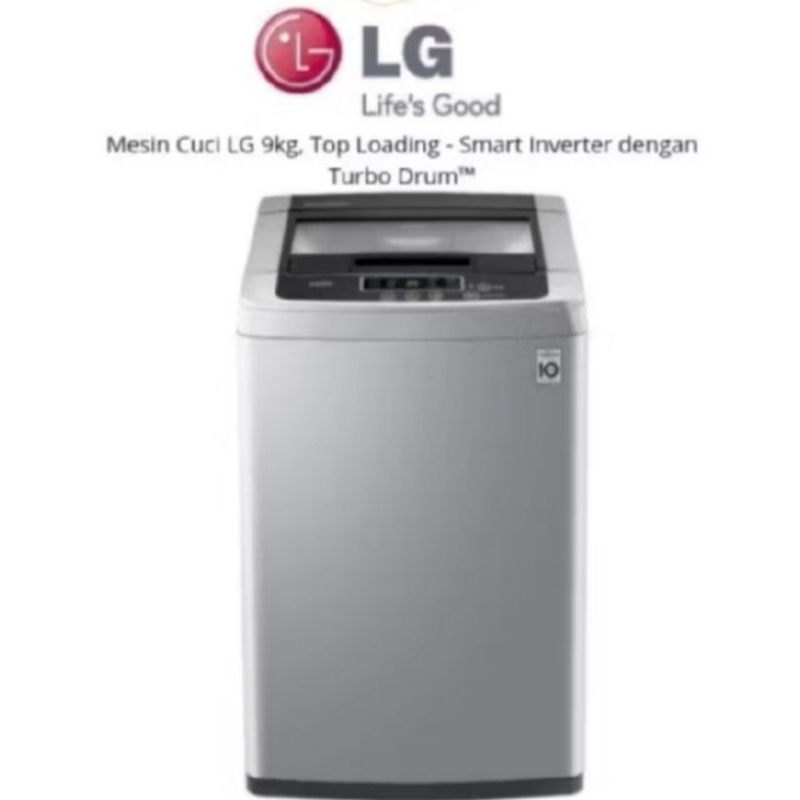 MESIN CUCI LG TOP LOADING 9KG LG T2109VSPM SMART INVERTER