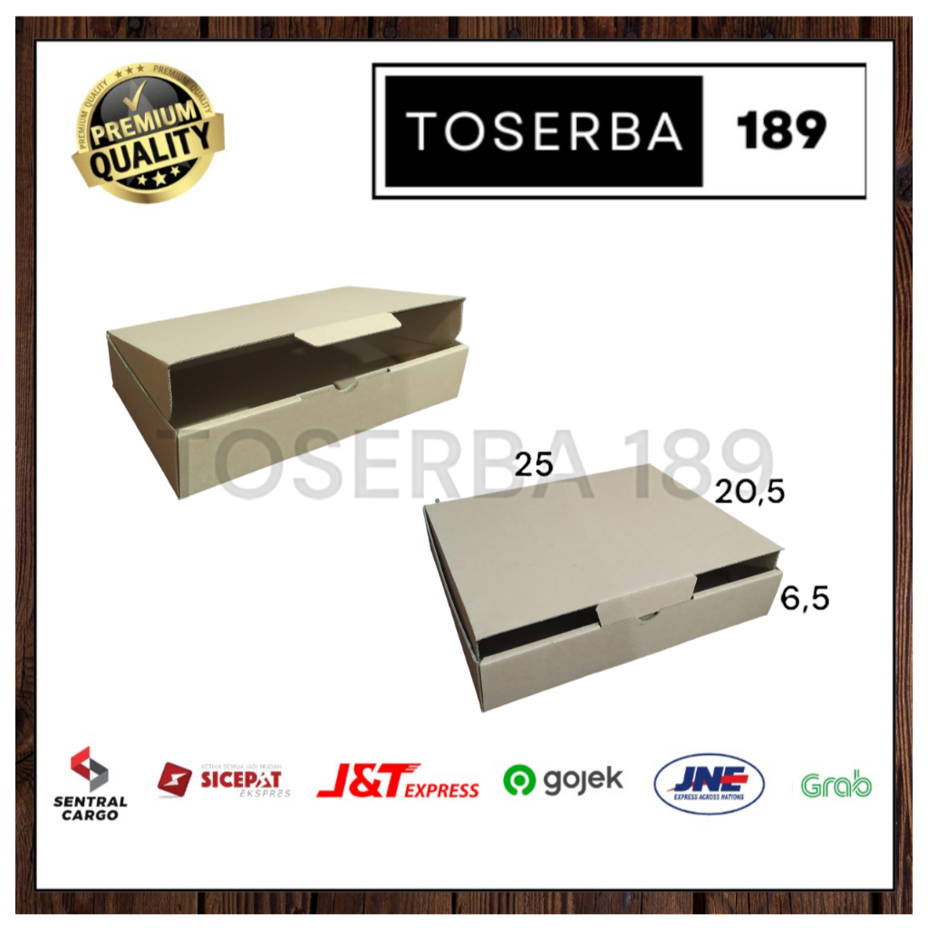 

kardus packing diecut/box pizza uk 25x20,5x6,5 cm