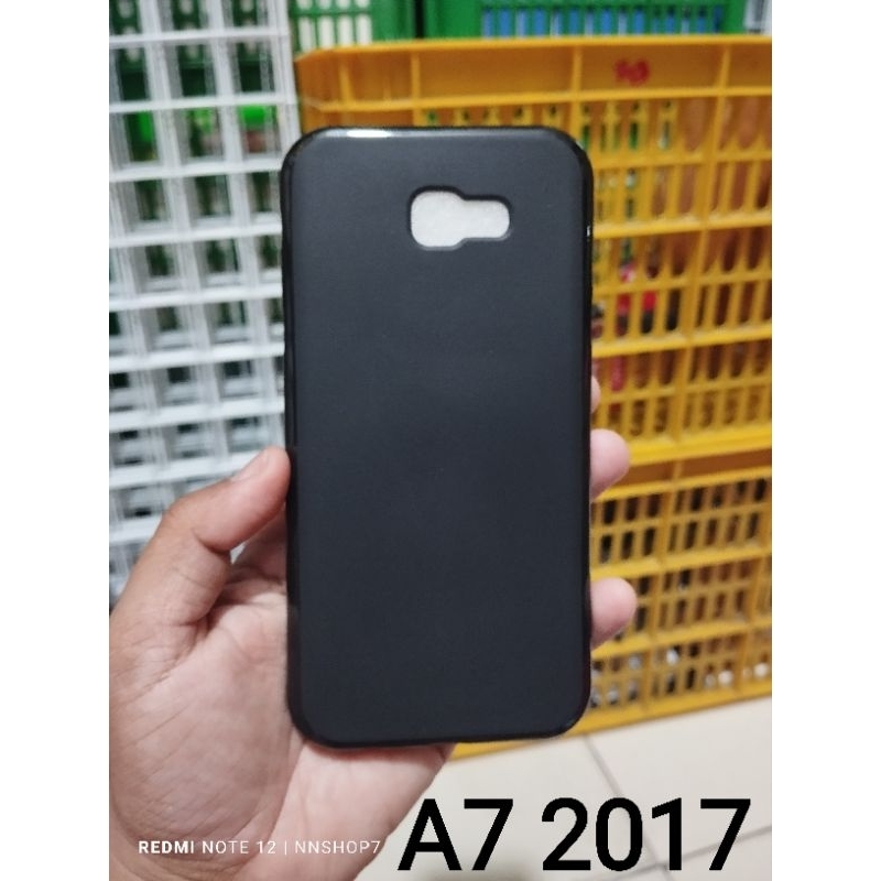 SILIKON SAMSUNG A7 2017 SOFTCASE SAM A720 A720f CASE FULL BLACK
