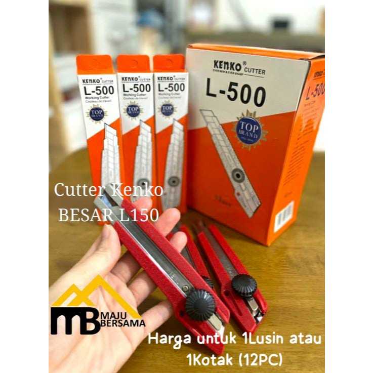 

CUTTER KENKO KATER KENKO L-500 BESAR Harga untuk 1KOTAK (12PC)