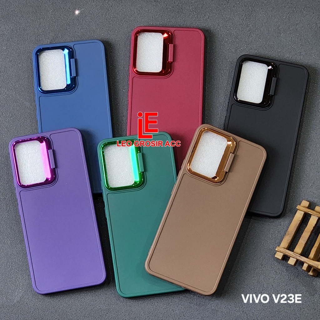 VIVO V23E  CASE MACARON LUXURY LENS HOLDER CASE SHOCKPROOF BACK COVER VIVO V23E