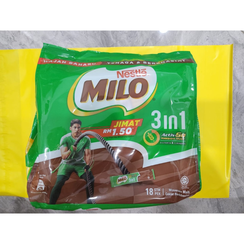 

Milo Malaysia 3 in1 isi 18 stik