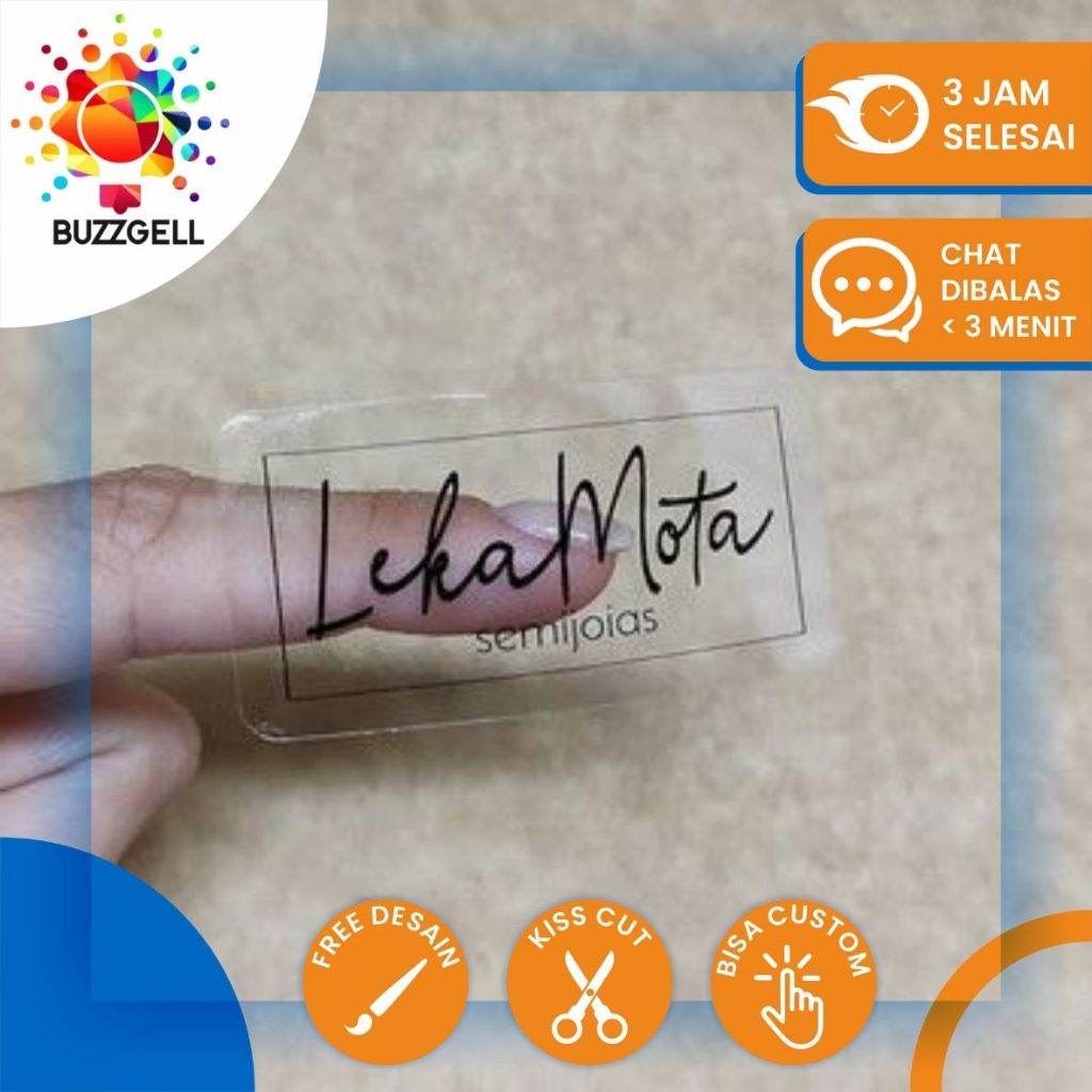 

SPV 2 1-7 Cetak Stiker Label Custom Sticker Logo Olshop Waterproof Anti Air