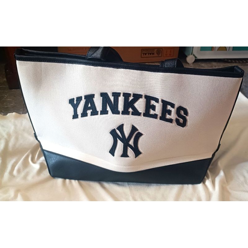 Tas Wanita Tote Bag Yankes MLB NY Beige