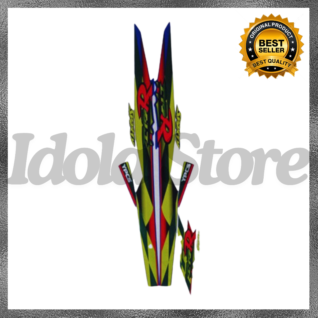 Stiker Striping Yamaha F1ZR 1998 Hijau  List Body Stiker Standar F1ZR 1998 Terbaik