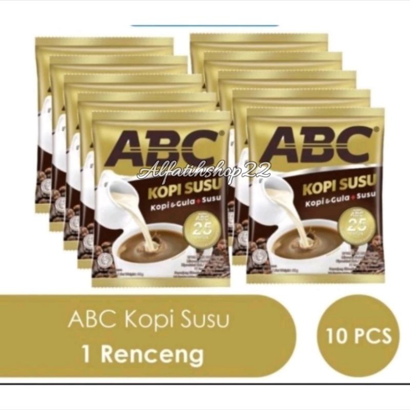 

Kopi ABC Susu Per Renteng isi 10 Sachet - Kopi, Gula, dan Susu Campur - Milk Coffee