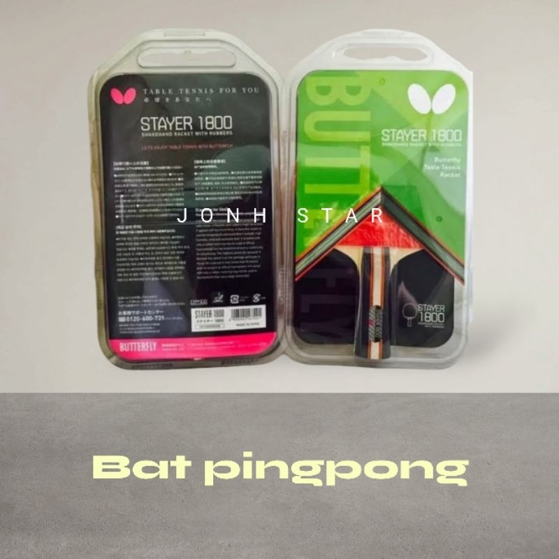 BAT PINGPONG BUTTERFLY STAYER 1800 ORIGINAL / BOLA BET TENIS MEJA PINGPONG