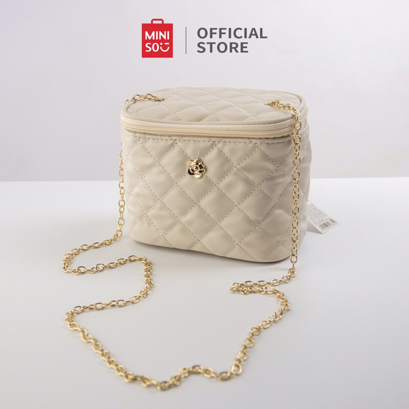 Miniso Classic Diamond pattern Crossbody Bag / Tas miniso tas bahu tas slempang