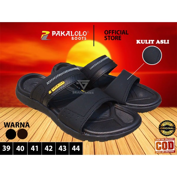 PAKALOLO karang sandal selop Kasual kulit pria laki laki banm dua  kuat ringan anti slip ORIGINAL