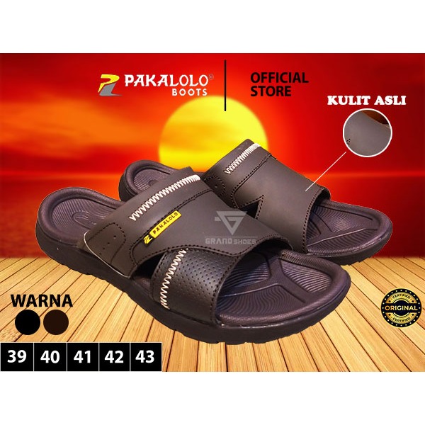PAKALOLO karang sandal sendal pria selop slide casual kulit asli ringan anti slip ORIGINAL