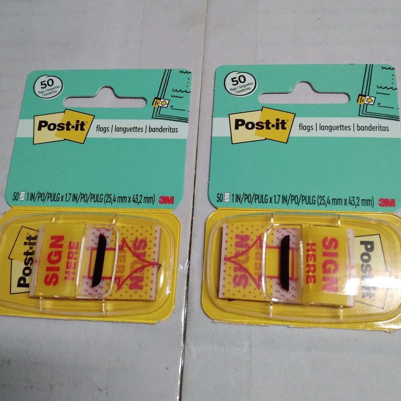 

ORIGINAL 3M post it flags 689 sign here