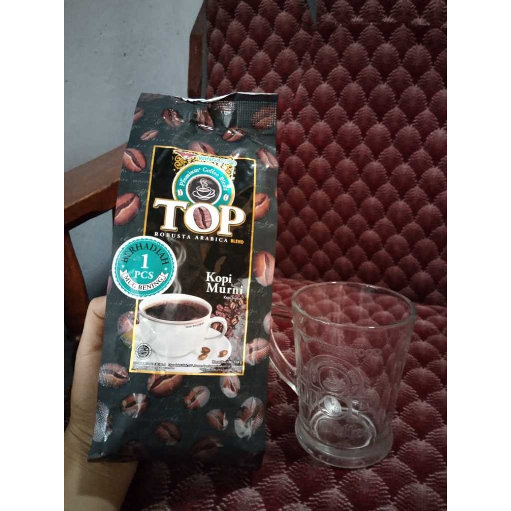 

Top kopi murni bubuk berat 158 gr + gelas coffe