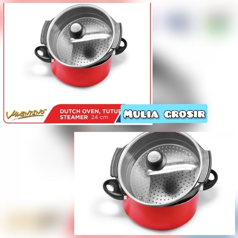 Panci Maxim Steamer 24cm Dutch Oven Steamer Maxim 24cm