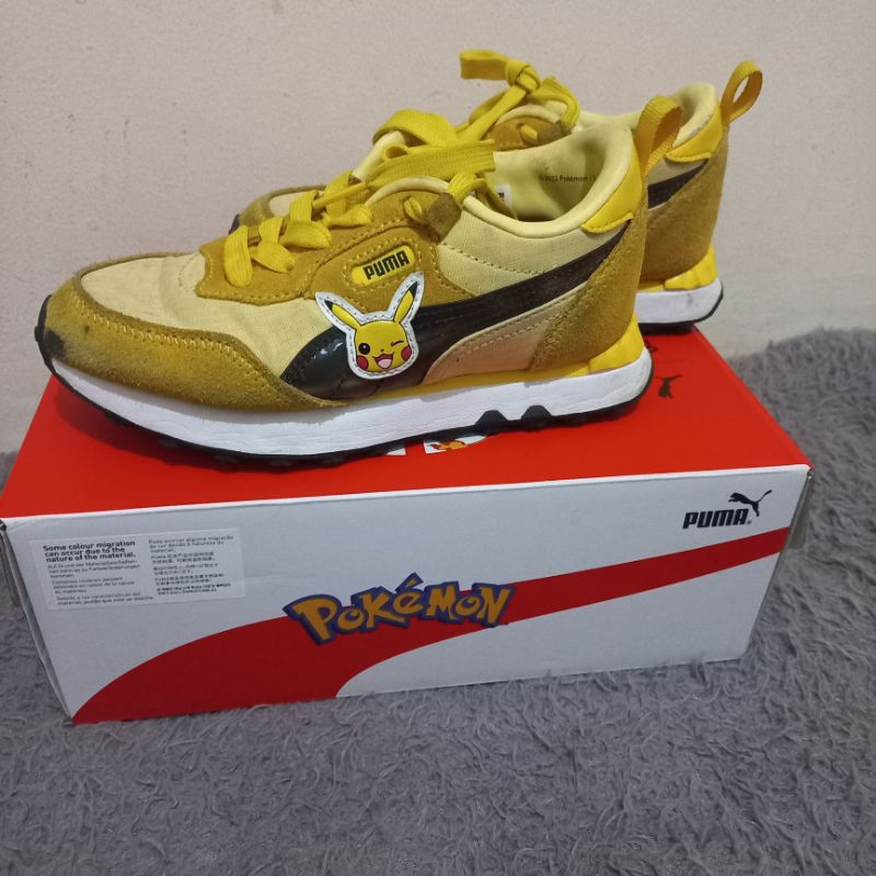 Preloved Sepatu Puma Anak Pokémon Pikachu Original Store second murah