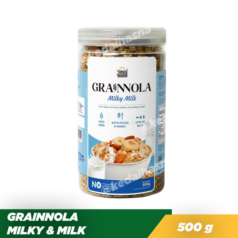 

Grainnola Milky & Milk 500 gr Grainnola Cemilan Sehat Rendah Kalori