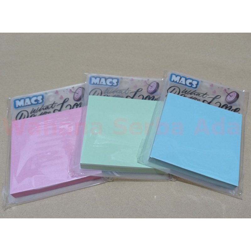 

Kertas Memo Tempel Sticky Note MACS 76 x 75 mm isi 100 lembar