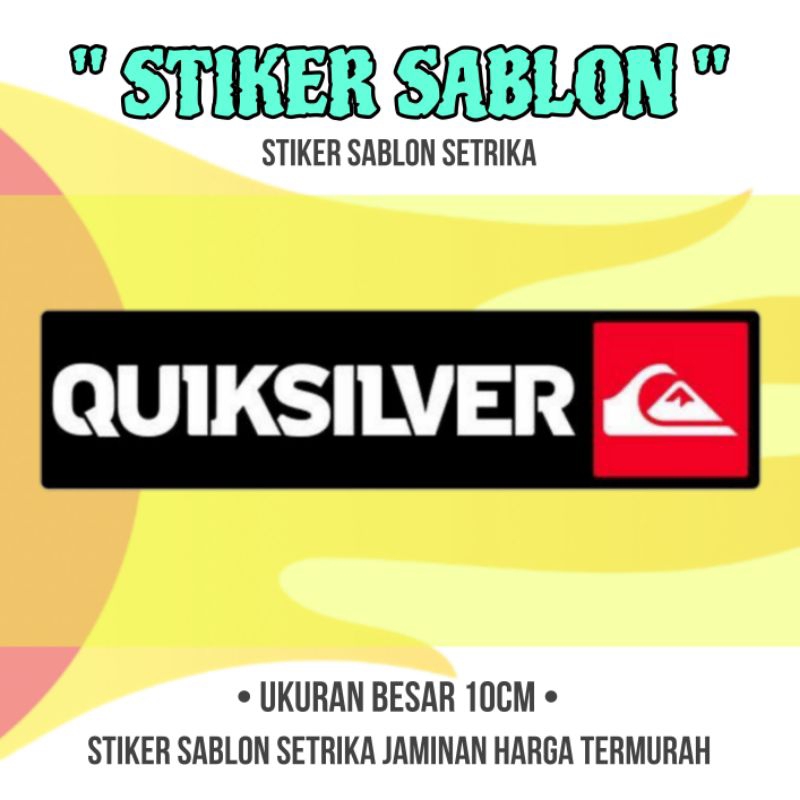 

Stiker DTF termurah Stiker sablon setrika bran Quiksilver ukuran besar
